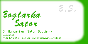 boglarka sator business card